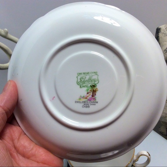 💖Vintage Rare Shelley England’s Charm teacup + saucer - Picture 9 of 11